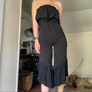 American Eagle Pin-stripe Jumpsuit